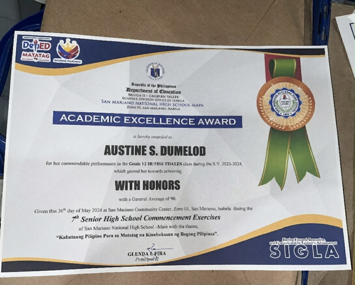 Awards Photo of Austine
